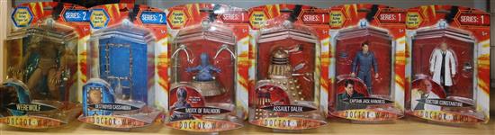 Doctor Who - Character Options - poseable action figures; 18 carded blister packs and latter boxed (19)